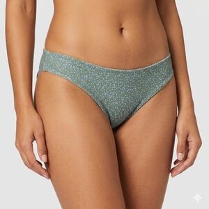 NWT prAna Gemma Womens Large Reversible Bikini Bottom Army Spots & Stripes